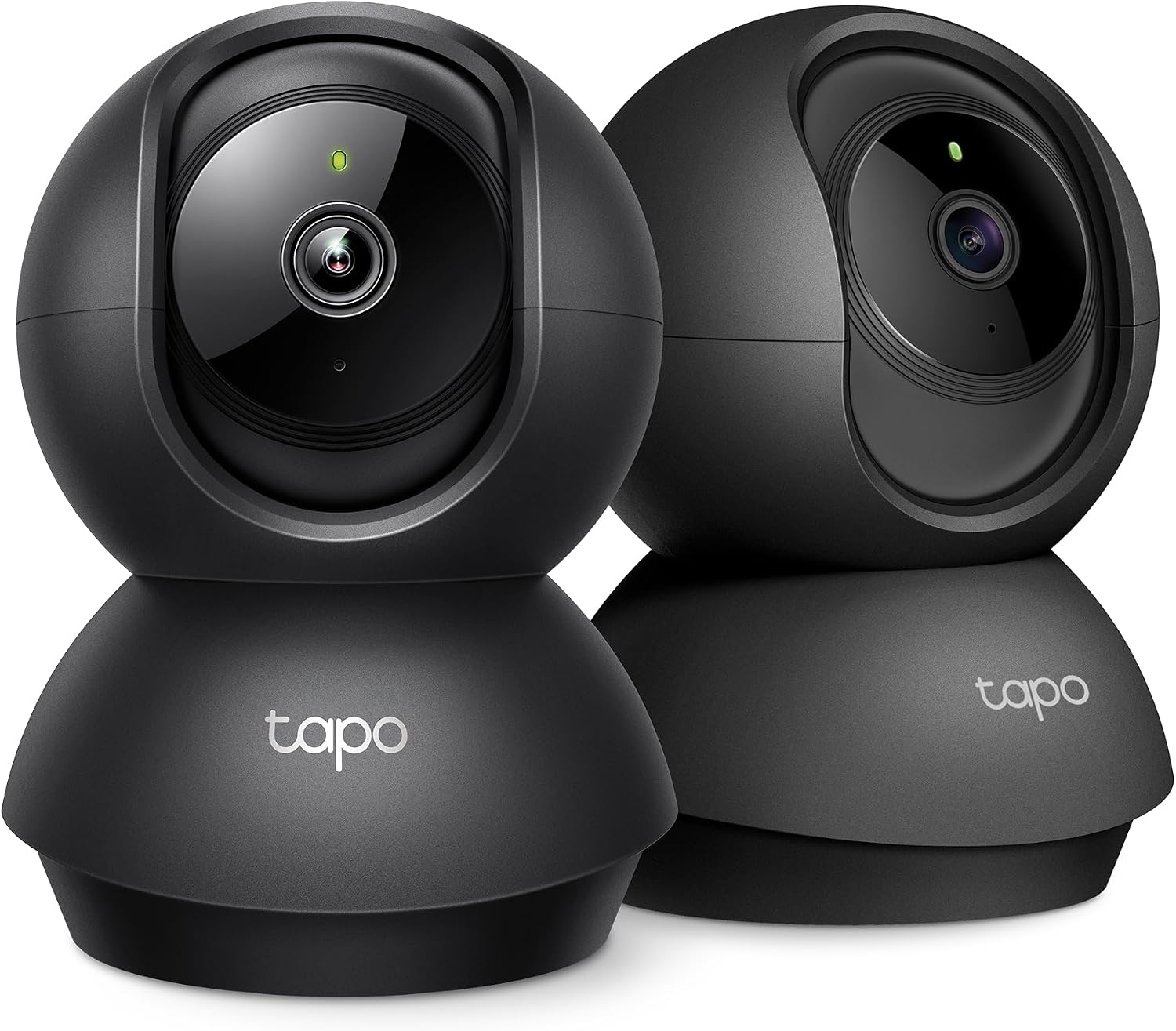 Tapo 2K Pan Tilt Security Camera for Baby Monitor, Dog Camera,C211(2-Pack) | Motion Detection, 2-Way Audio Siren, Night Vision, Cloud &SD Card Storage, Works with Alexa & Google Home, Black