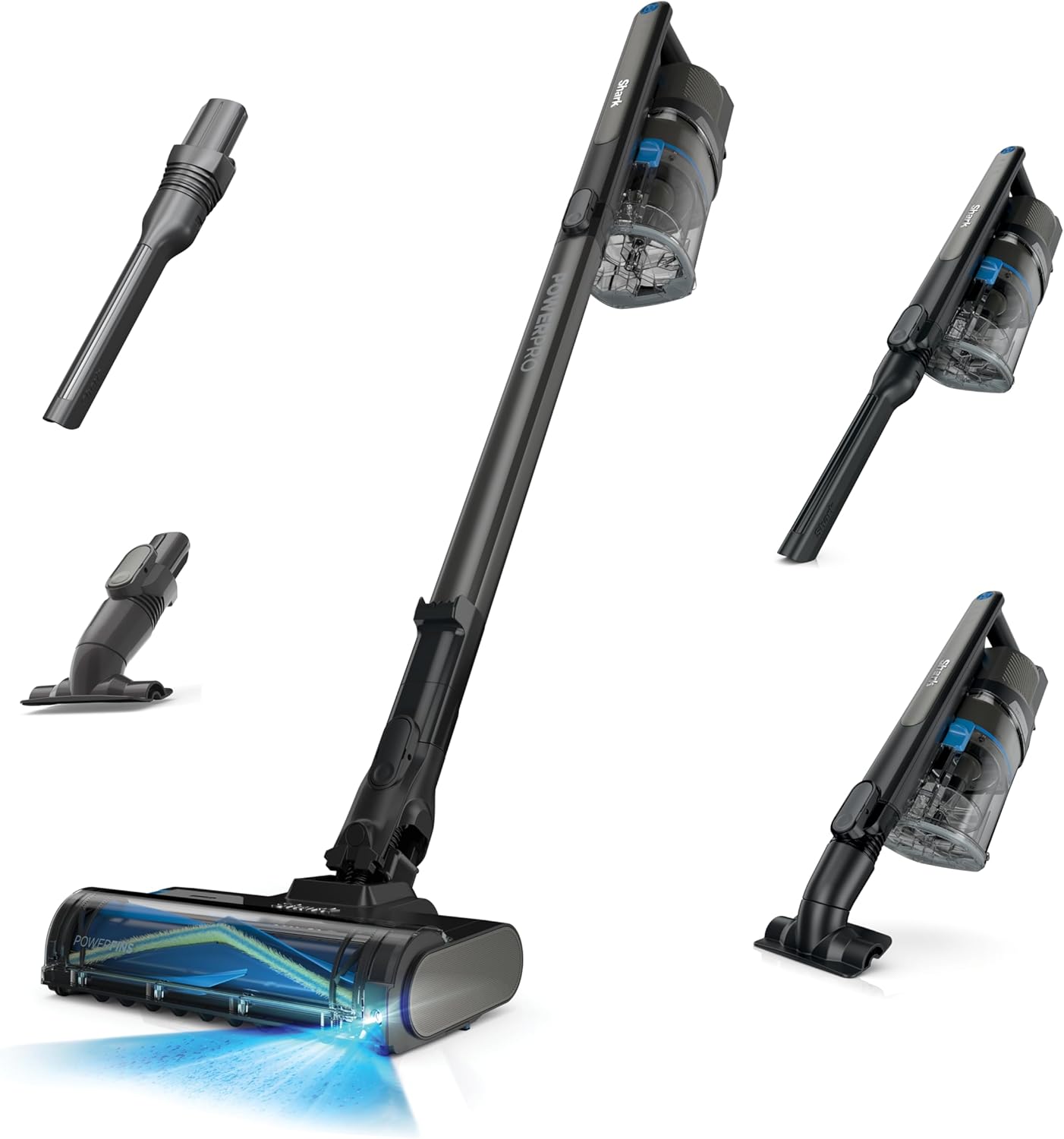 Shark PowerPro Reveal Plus Cordless Vacuum Cleaner – Charcoal – IZ376H | Lightweight Vacuum for Hardwood Floors and Carpet, Handheld Stick Design, Upholstery and Crevice Tools, 40-Min Runtime