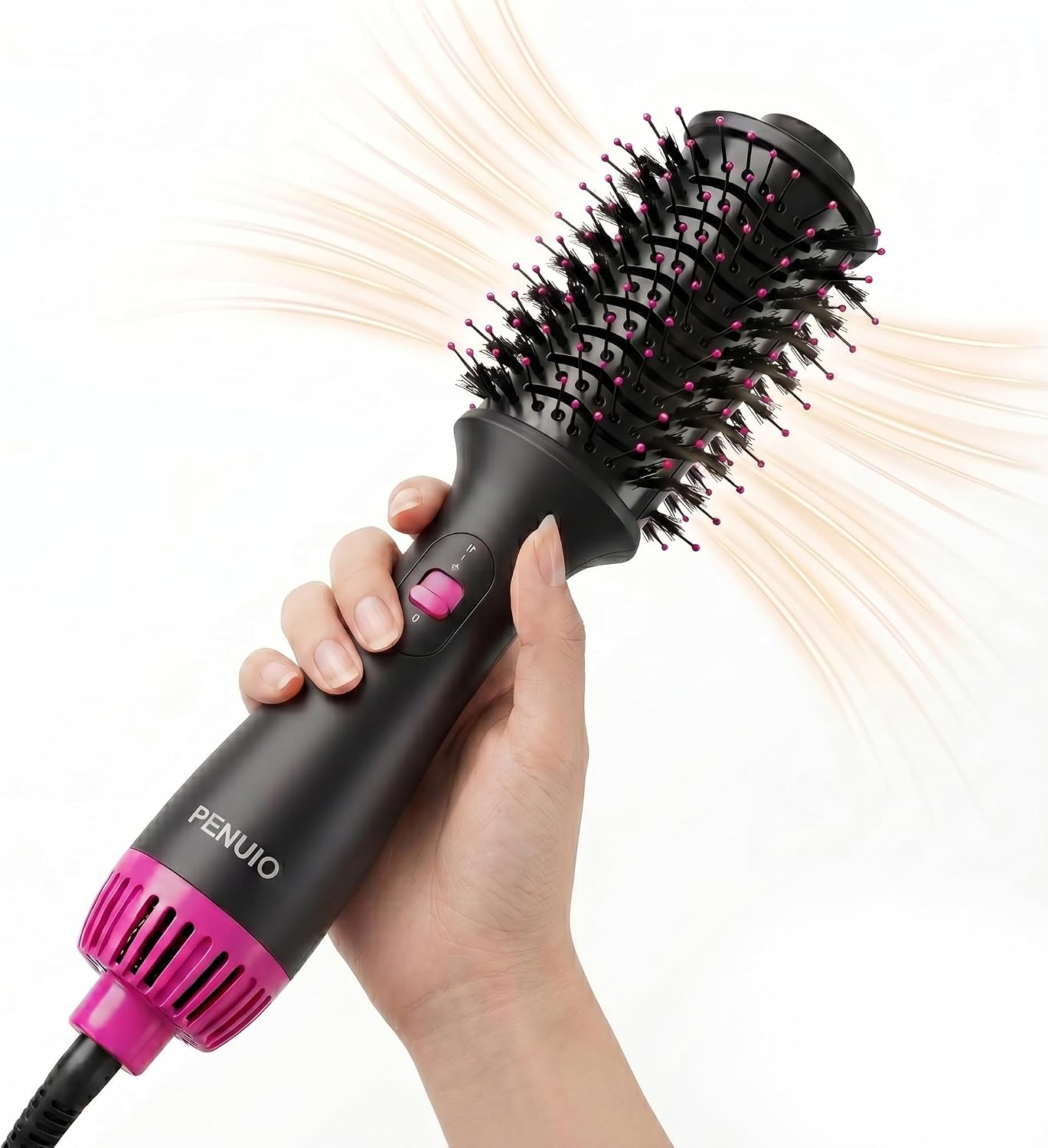 Hair Dryer Brush Blow Dryer 4-in-1 Hot Air Styler, Blowout Brush Hair Dryer Styler & Volumizer with Ionic |Oval Large Barrel|Anti-frizz Blowout for Medium Long Hair [NOT for Short Hair] 3.5”