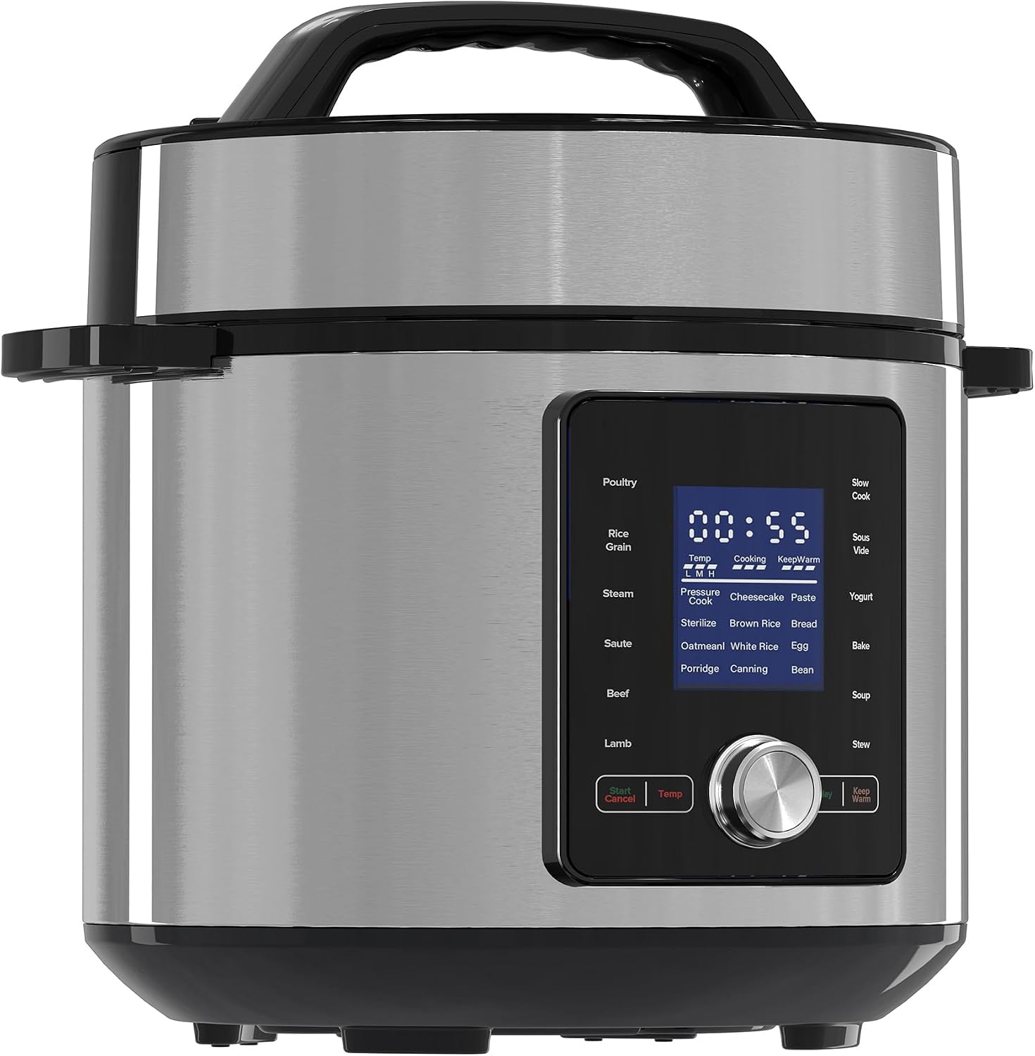 NEWBULIG 6.3 Quart Electric Pressure Cooker, Stainless Steel Multi Cooker Pressure, 24-in-1 Slow Cooker for Rice, Meat Stew, Porridge, Multigrain, Soup, Bean, Bake, Steam, Yogurt Maker