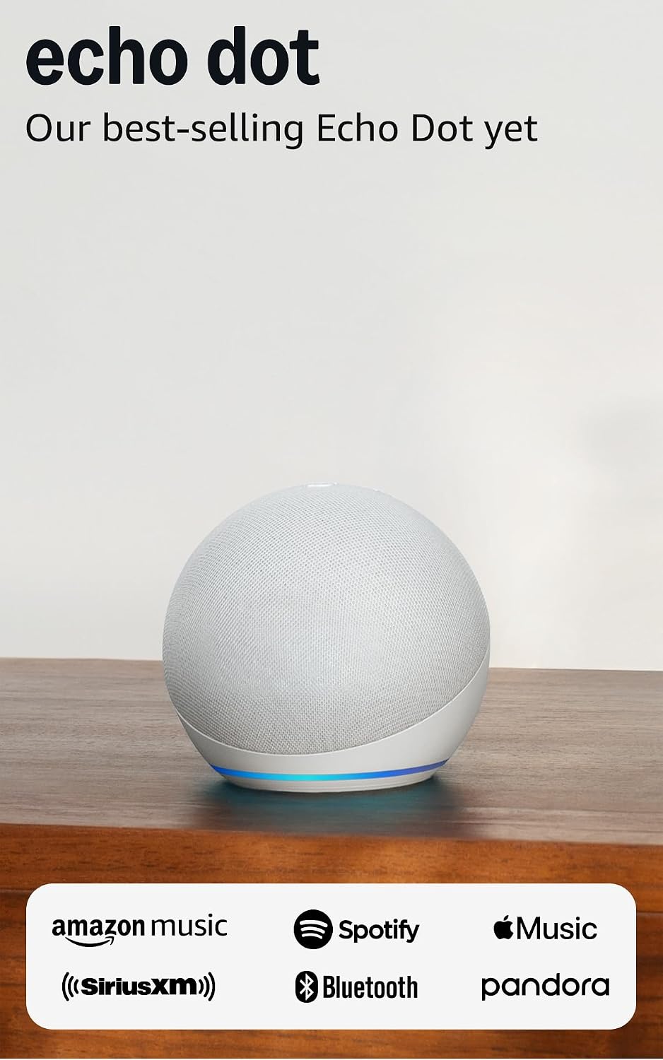Like-New Amazon Echo Dot (newest model) – Vibrant sounding speaker, Designed for Alexa+, Great for bedrooms, dining rooms and offices, Glacier White