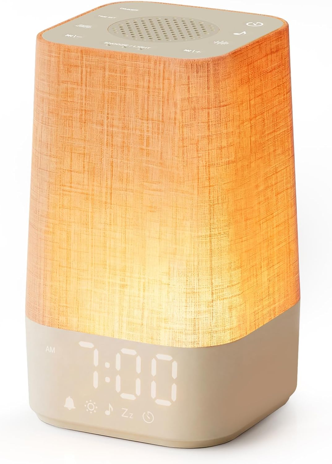 Sunrise Alarm Clock with Sound Machine, Gentle Wake Up Light for Bedroom | 10-60 Mins Gradual Light, 30 Smoothing Sounds, Adjustable Brightness, 32-Level Volume, Bright & Loud Enough for Dark Morning