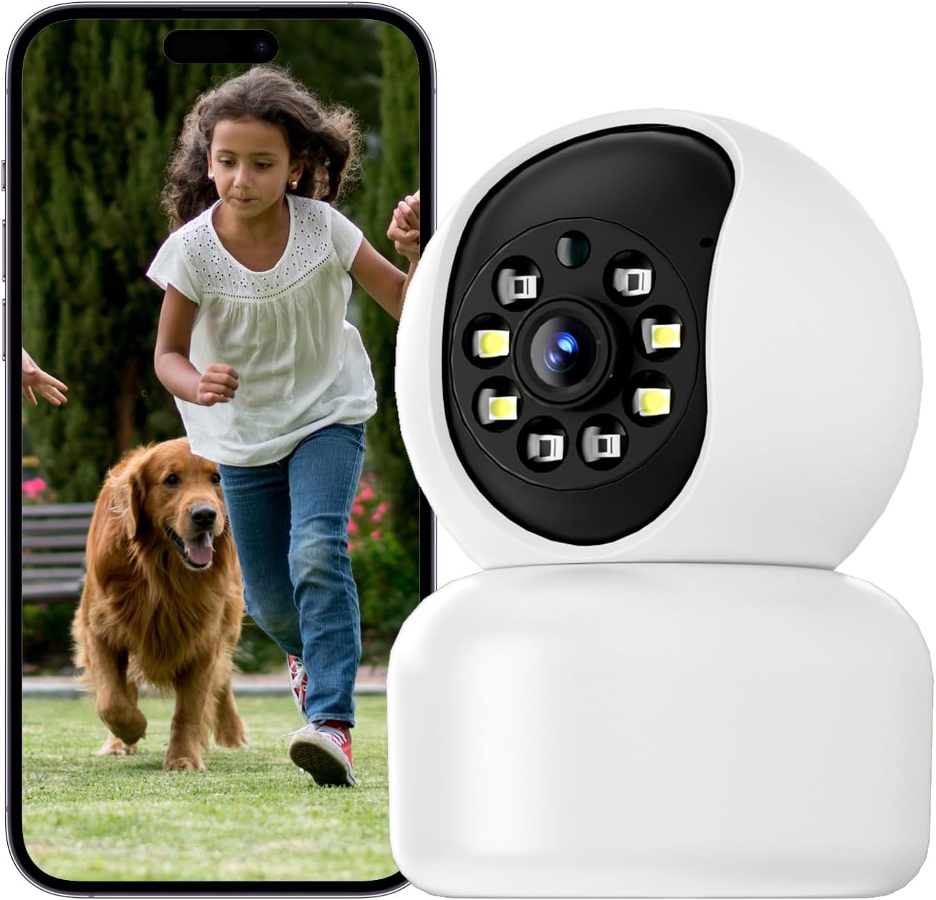 Hawkray 360° 2K 3MP Security Camera Indoor,2.4/5GHz WiFi Smart Motion Alert with AI & 911 Connect,Color Night Vision,355° Pan 60° Tilt,Two-Way Talk