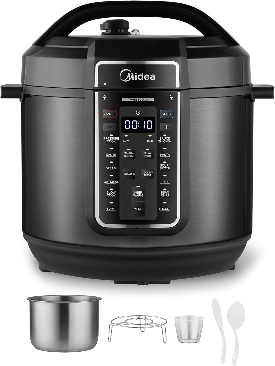 Midea 12-in-1 Electric Pressure Cooker, 8 Quarts, Stainless Steel Inner Pot