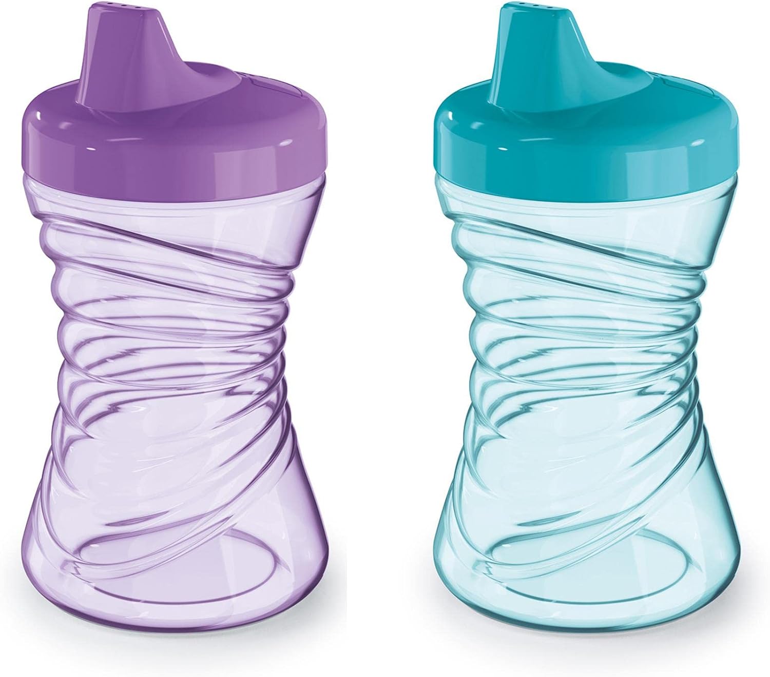 First Essentials by NUK Fun Grips Hard Spout Spill Proof Sippy Cup, 10 oz, 2-Pack – BPA Free, Spill Proof Sippy Cup