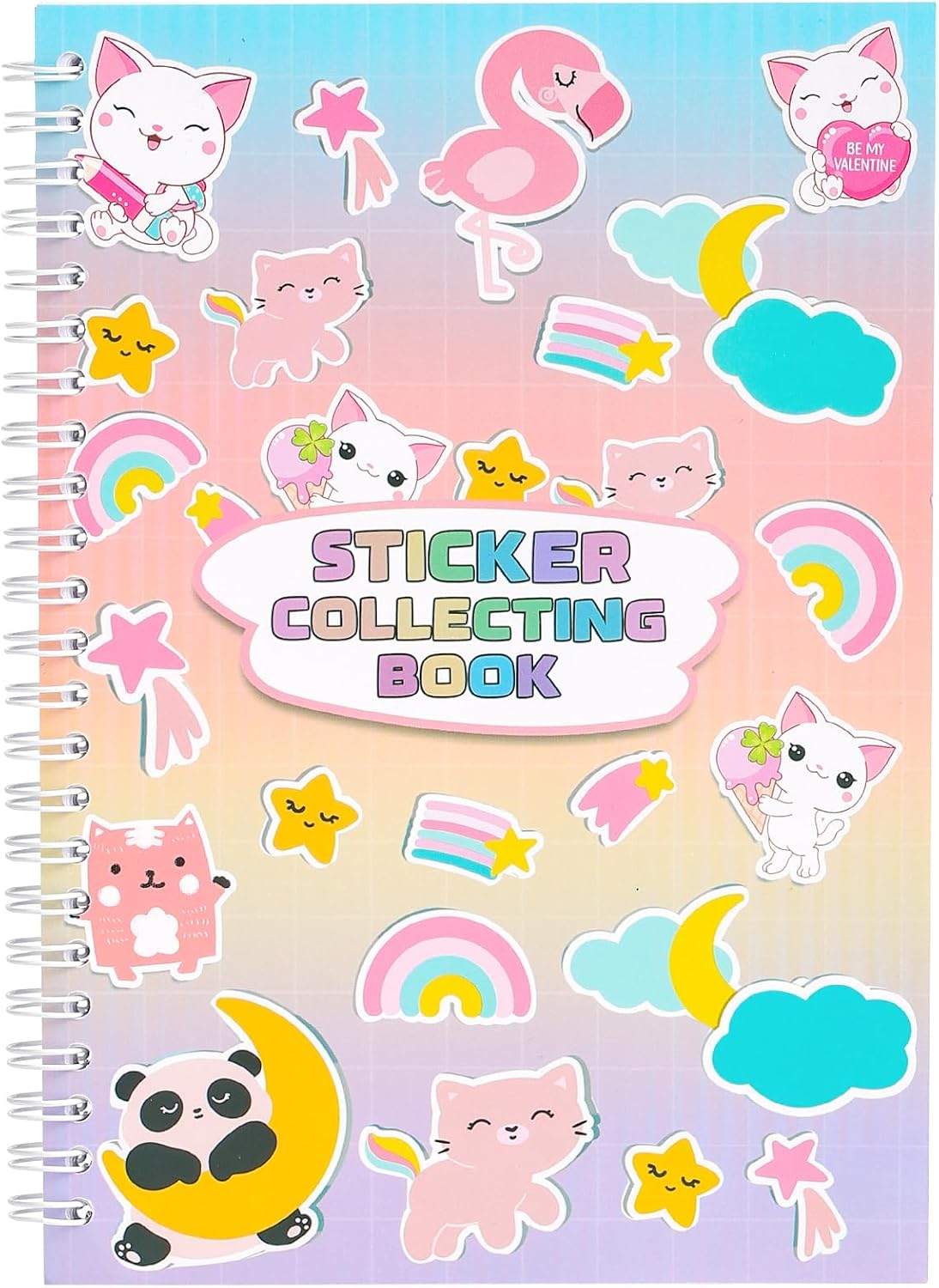 Reusable Sticker Book,A5 Sticker Collecting Album Book with Tools | Stickers Organizer,Double-Sided Use,Release Paper,Waterproof,Protect Sticker,Reusable Feature,Great Gift