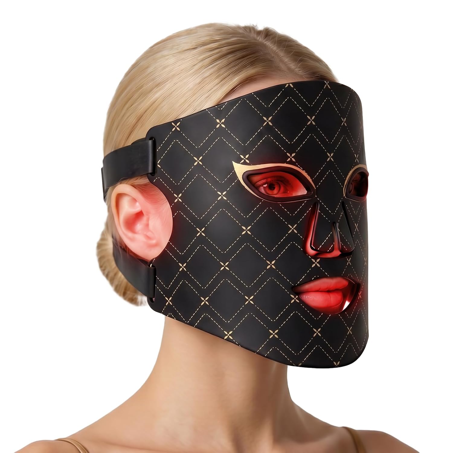 Red Light Therapy for Face, Red Light Therapy Mask, Rechargeable LED Light Therapy Mask with Controller & Timer, Portable LED Face Mask Light Therapy