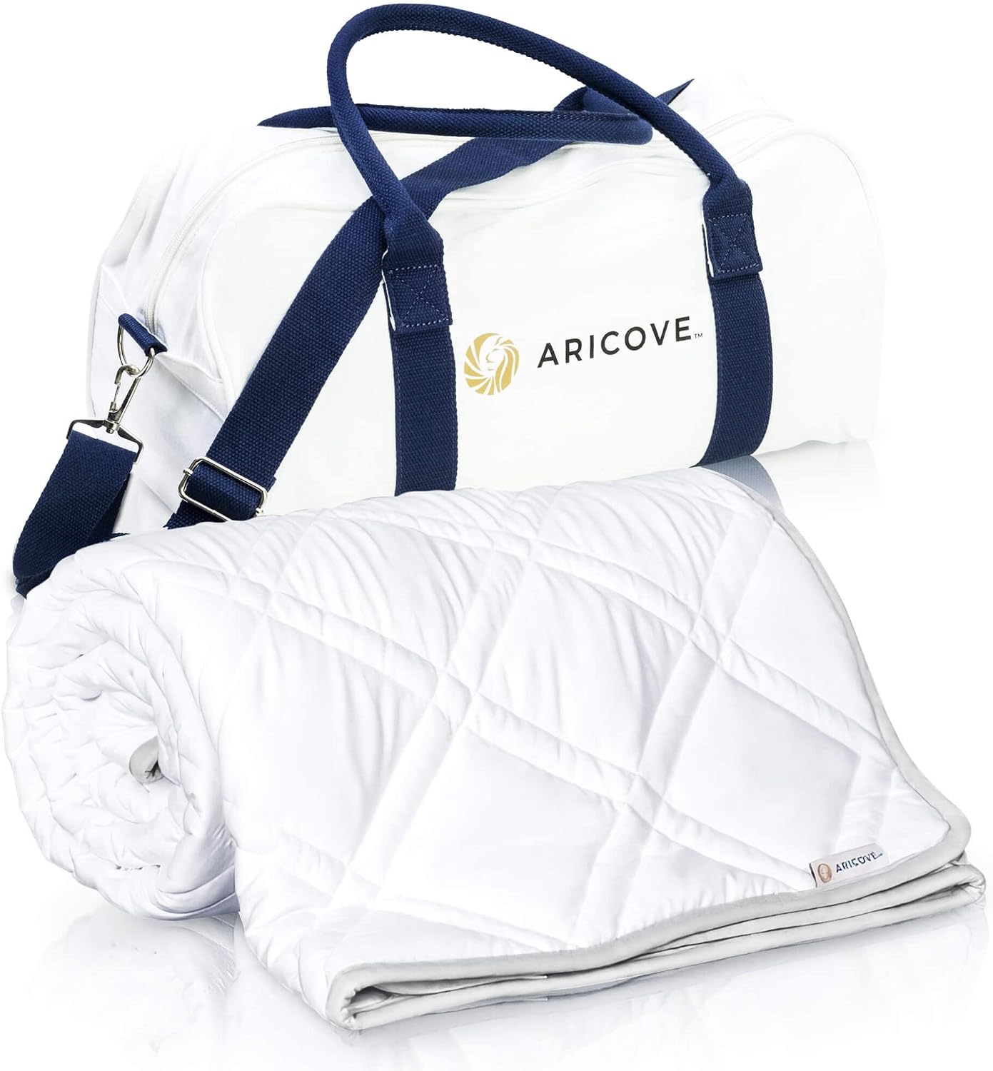Cooling Weighted Blanket, 12 lbs, Twin Size for Adults, Luxury Heavy Blanket, Silky Soft Bamboo Viscose, 48×72 inches, Machine Washable, White