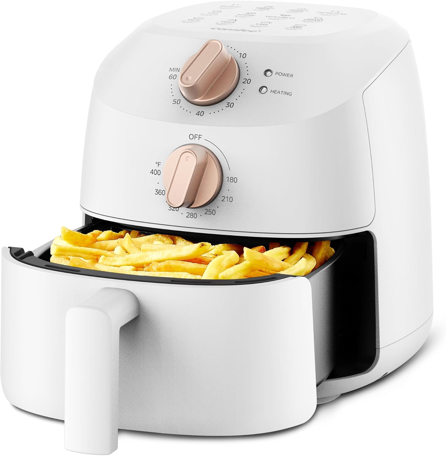 COMFEE’ Compact 2.1-Quart Mini Air Fryer for Small Kitchens, White