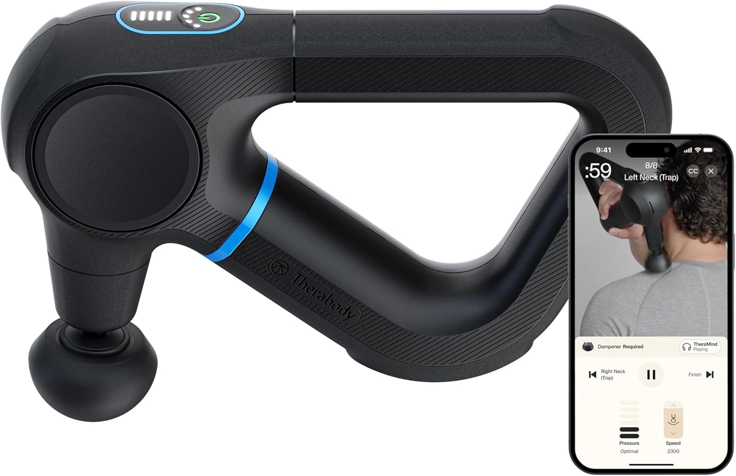 TheraGun Therabody Prime 6th Gen Deep Tissue Massage Gun | Black | Powerful Percussive Massage With 5 Speeds & A Rugged, Durable Design to Relieve Muscle Pain & Speed Up Recovery