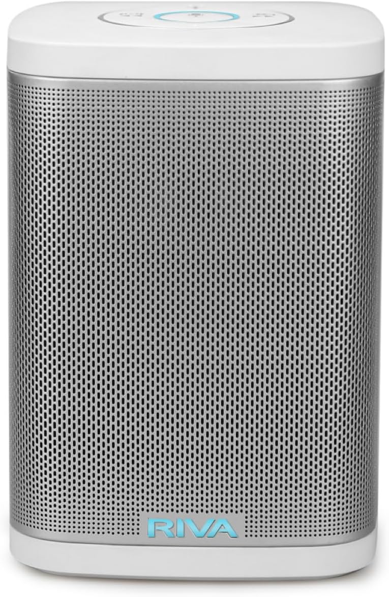 RIVA Concert Smart Wi-Fi Speaker with Alexa, AirPlay 2 (White) | 6 Drivers, 50W, Bluetooth, Multiroom Audio, support Spotify and more streaming, USB & AUX Inputs, over the air updating