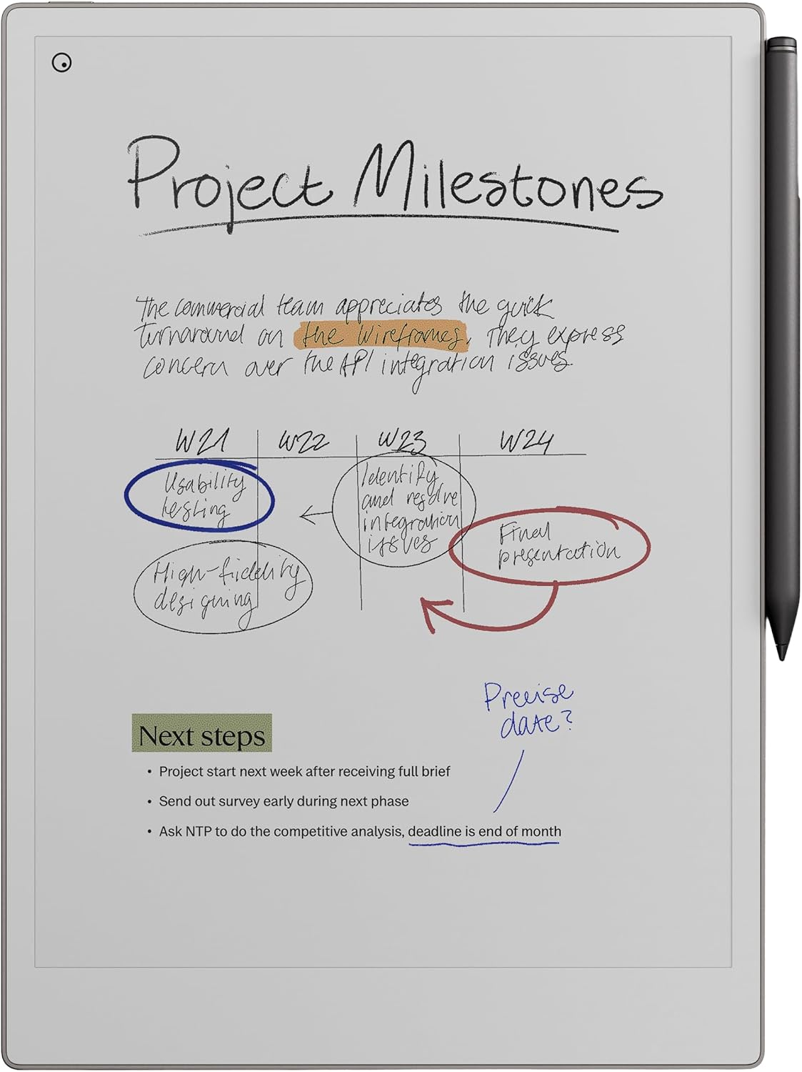 reMarkable Paper Pro with Marker Plus | 11.8” paper tablet with color display and reading light, e ink digital notebook for better thinking, writing, and reading