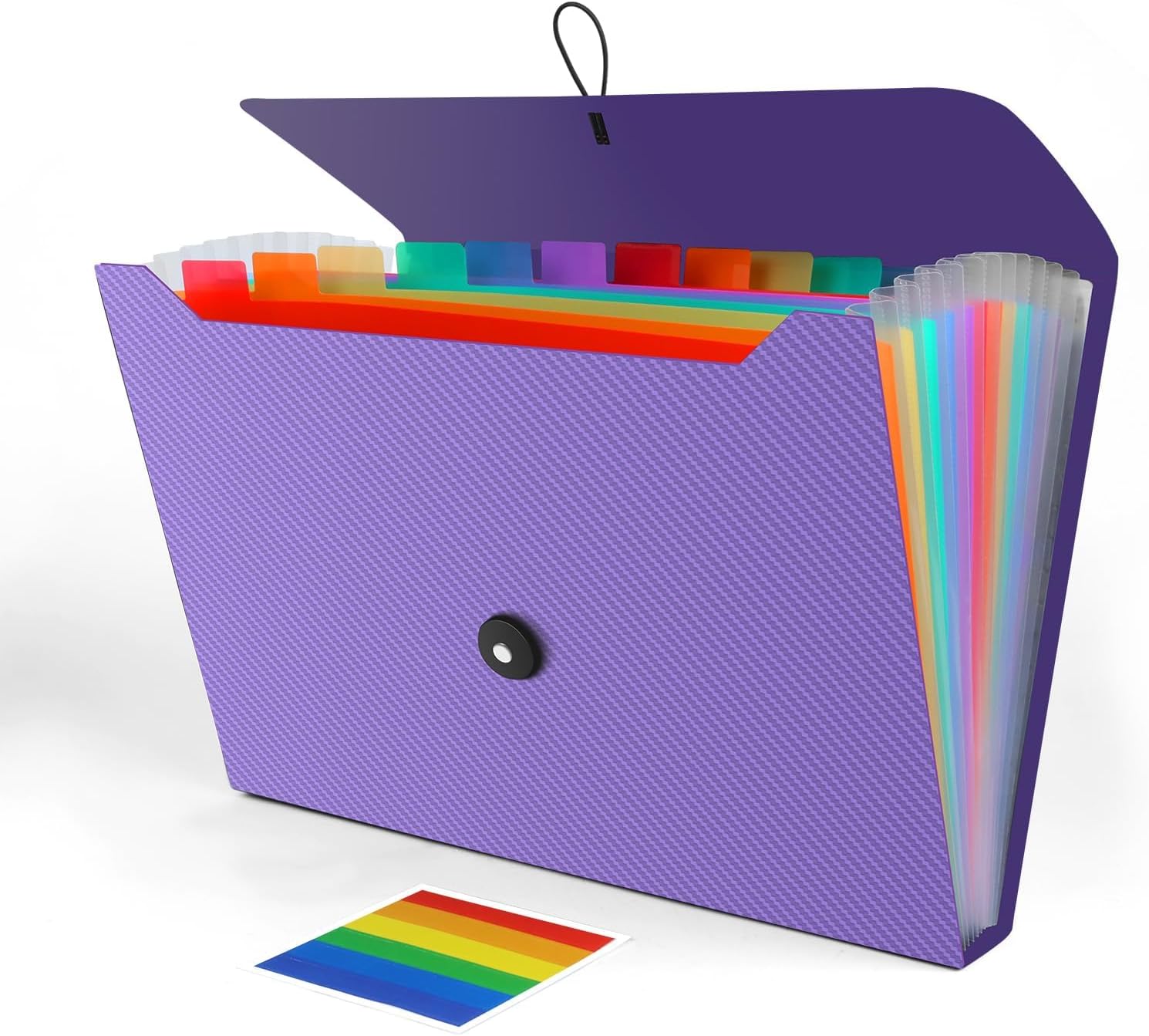 Accordion File Organizer, Expanding File Folder for Sorting Documents and Papers, 13 Pockets File Storage Organizer for Home, Travel and Office Use, Hospital Bag Essentials (Purple)