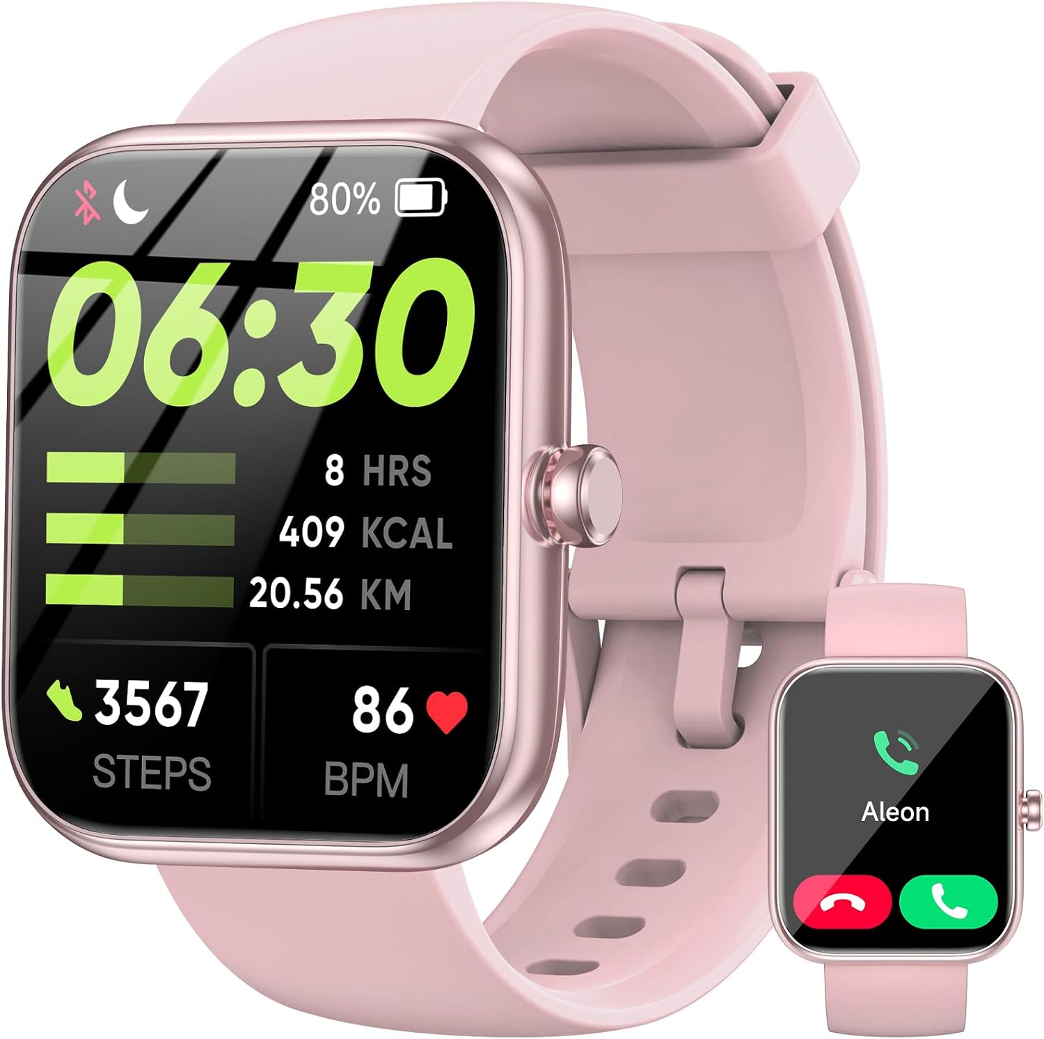 Smart Watch, Alexa Built-in Voice Assistant, 1.83″ HD Touchscreen (Answer/Make Call), IP68 Waterproof, 120+ Sport Modes for Fitness Tracker, 24/7 Heart Rate & Sleep Monitor for iPhone Android iOS