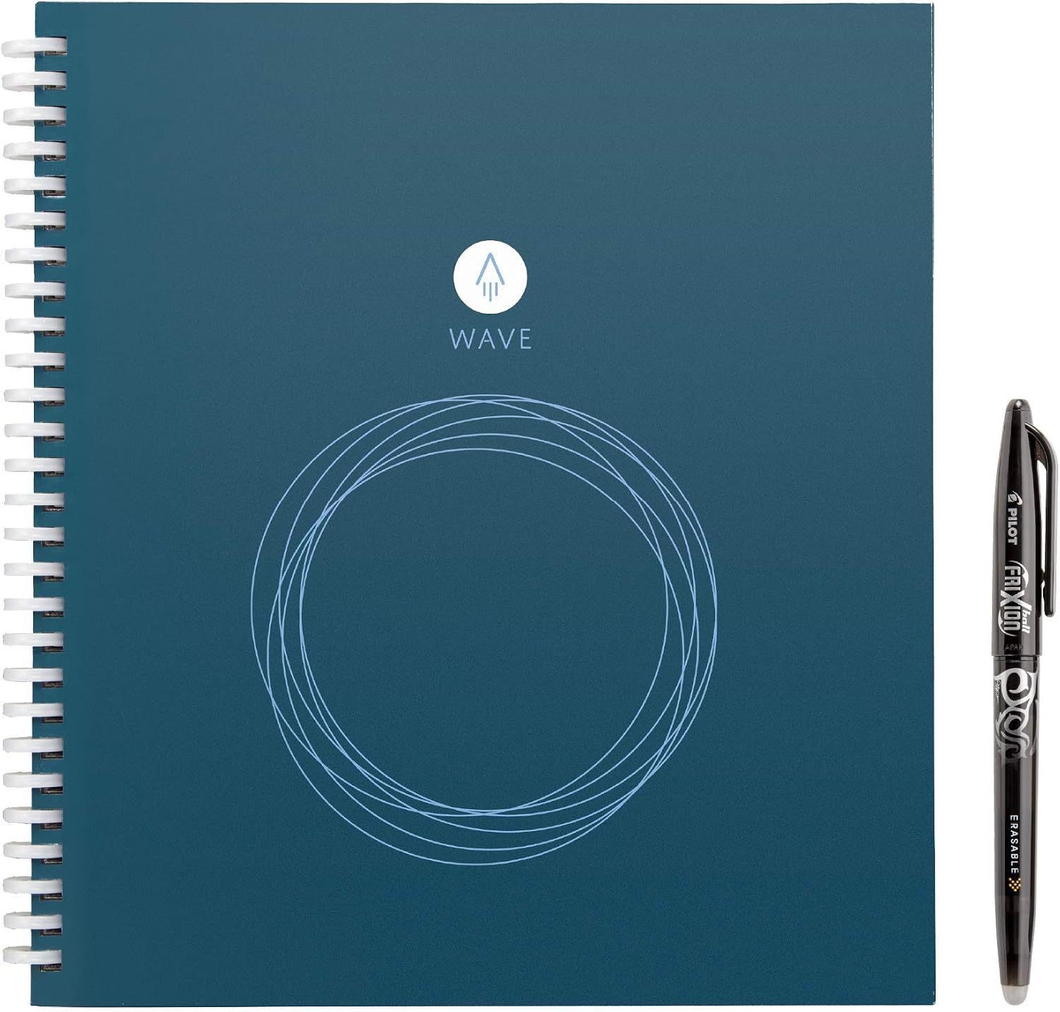 Rocketbook Wave Smart – Dotted Grid Eco-Friendly Notebook with 1 Pilot Frixion Pen Included – Standard Size (8.5″ x 9.5″), BLUE (WAV-S)