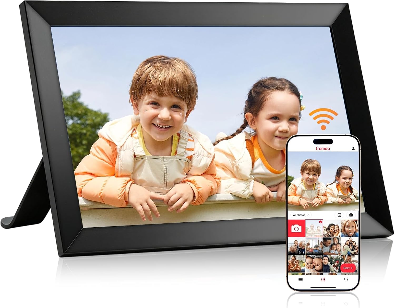 LeaMea Digital Picture Frame 1280×800 HD IPS Touch Screen 32GB Frameo 10.1 Inch Smart WiFi Digital Photo Frame Auto-Rotate Wall Mount Gifts for Christmas Valentine Mother Father Day