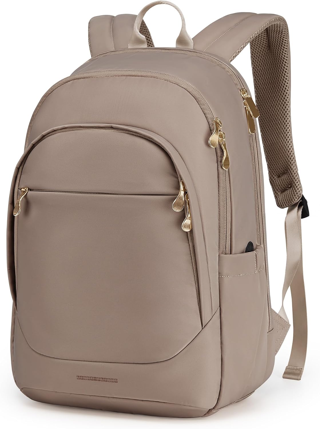 Travel Backpack for Women, 15.6 Inch, Champagne | Laptop Backpack, USB Charging Hole, Water Resistant, Large Capacity, College Bookbag