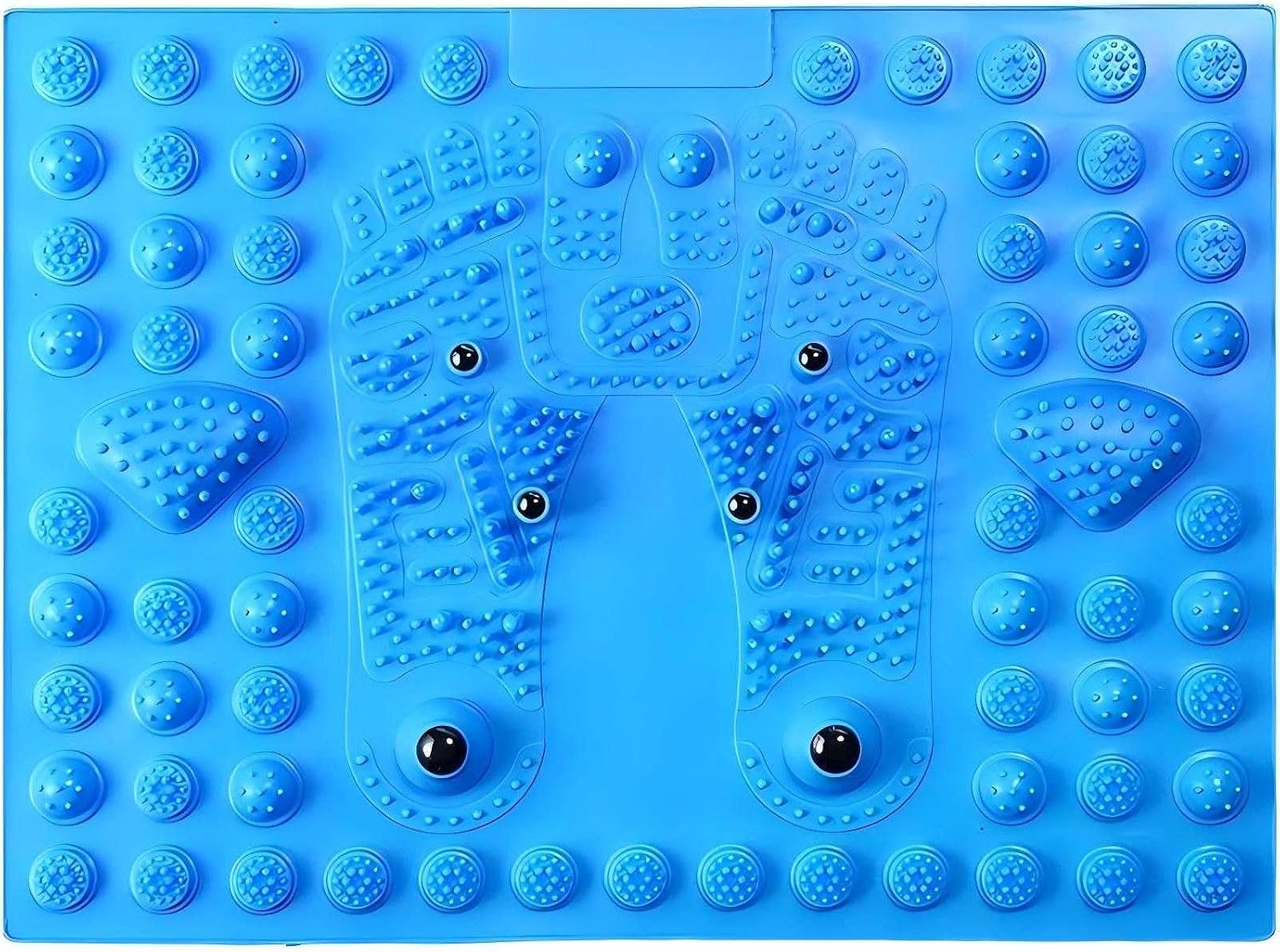 Reflexology Acupressure Foot Massage Pad Pressure Mat Home Office | Thickened Reflexology Pad with 6 Magnetic Beads for Acupoint Stimulation, Standing Massage Eases Tired Feet, Daily Wellness