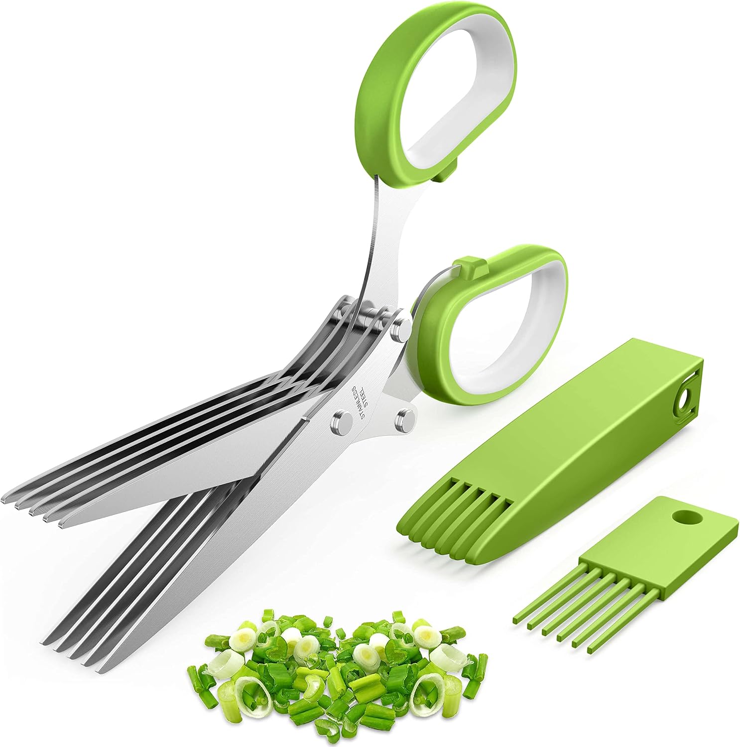2026 Upgraded Herb Scissors, 5-Blade Kitchen Herb Shears
