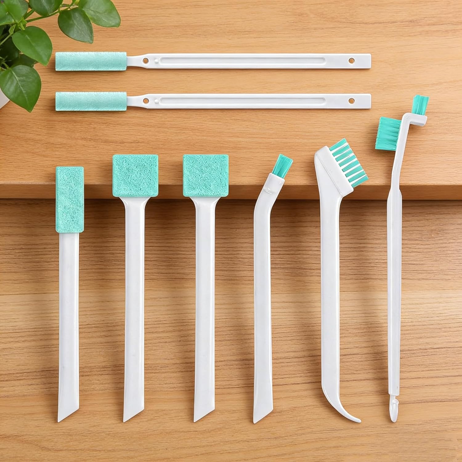8PCS Small Cleaning Brushes, Gap Tools for Keyboard & Home Cleaning | Slender brush shapes, reaches narrow corners, durable bristles, lightweight portable, household deep cleaning