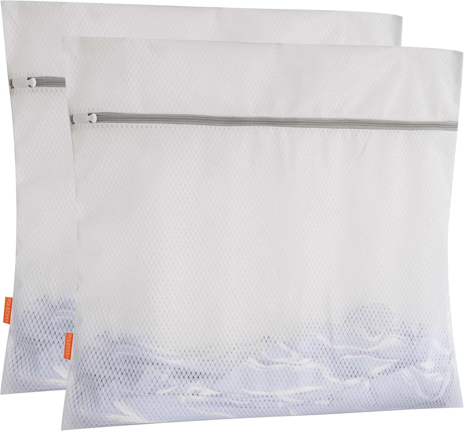 Diamond Mesh Laundry Bags 2 Pack (XX-Large, 24×24”) | Heavy Duty Mesh, Durable Zipper, For Delicates, Lingerie, Bras, Underwear, Protect Garments in Washing Machine