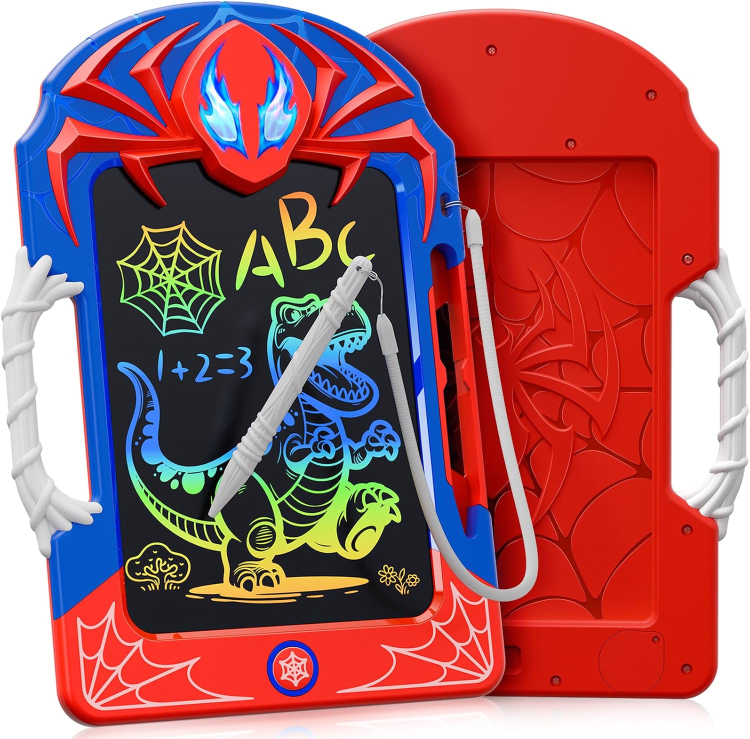 Cool LCD Writing Tablet with Web Stylus & Web Grip–Fun Doodle Board for Kids, Colorful Drawing Pad Toys Birthday Gifts for 3 4 5 6 7 8 10 Year Old Boys Girls Toddler Age 3-4 4-6 6-8 8-12,Outdoor Toys