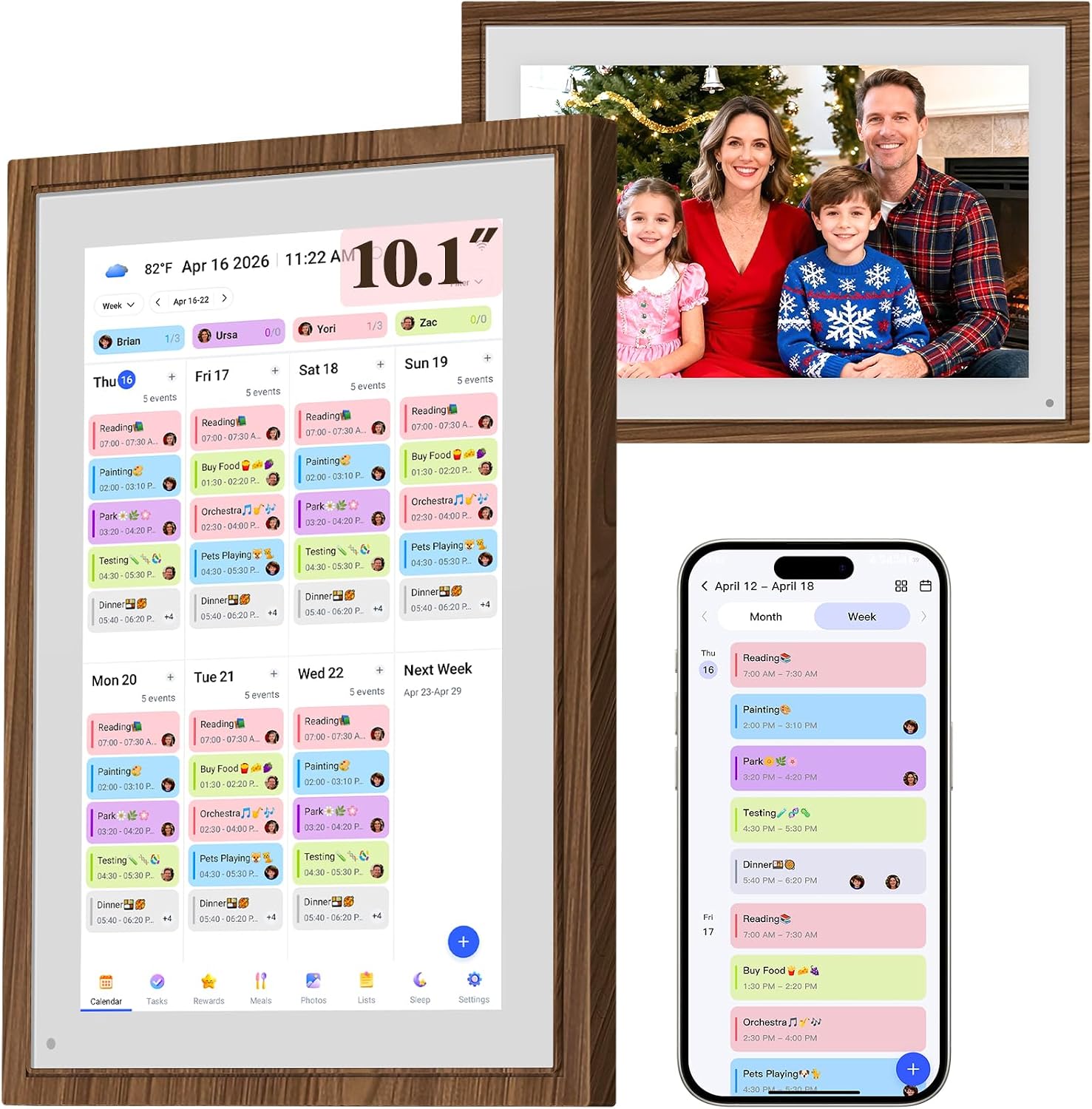 10.1″ Digital Calendar Wall Touchscreen Smart Family Calendar | Easy Sync Google/iCould,No Subscription,Chore Chart,Digital Planner,Gift For Women,Digital Picture Frame