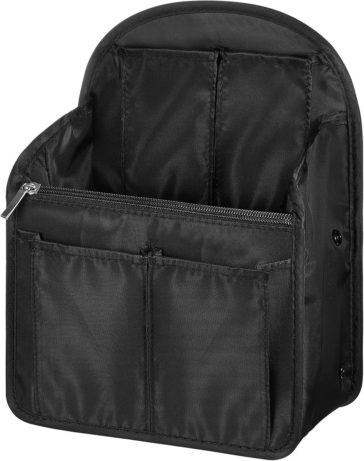 Dansydaisy Mini Backpack Organizer Insert Waterproof Purse Insert Nylon Bag Organizer with Many Pockets for Men and Women, Fits Small Backpacks