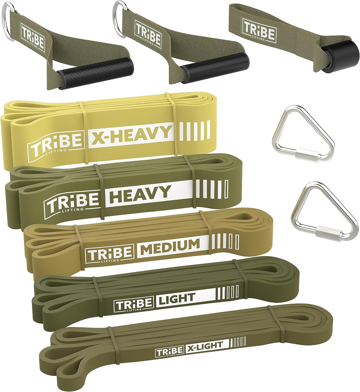 Long Resistance Bands Set, 5 Pull Up Assistance Bands for Working Out | 5 resistance levels, natural latex construction, exercise bands for strength training, stretching and physical therapy