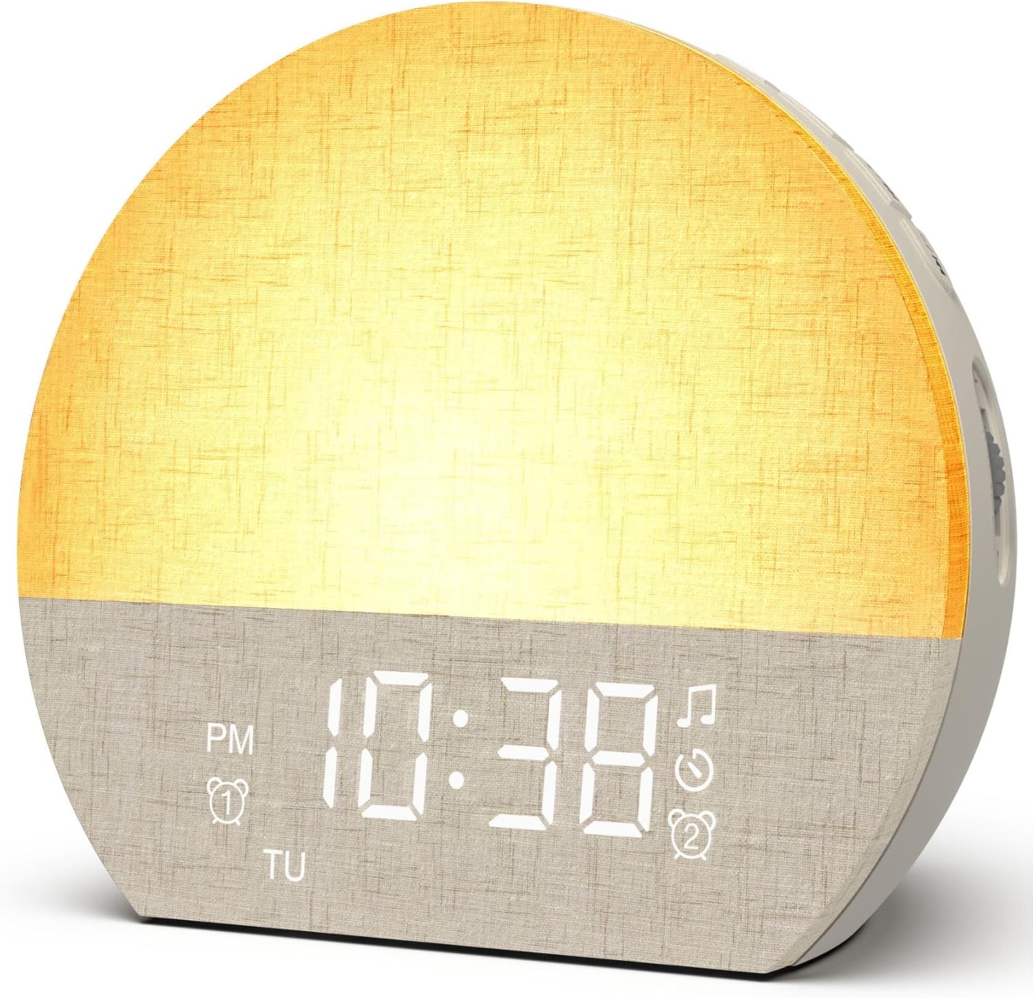 KEPLUG Sunrise Alarm Clock Sound Machine with Dual Alarm for Heavy Sleepers | 30 Soothing Sleep Sounds & Dimmable Night Light,Natural Wake-Up Light for Bedrooms,Baby Rooms,Dorms,Kids & Adults, Gift