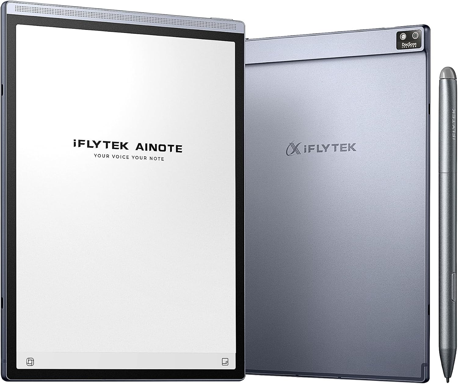 iFLYTEK AINOTE Air 2 Bundle – 8.2″ E Ink AI Note-taking Tablet with Stylus, 4096 Pressure Levels, Digital Notebook with Voice-to-Text Transcription, Multi-languages Support, Ideal for Meetings & Study