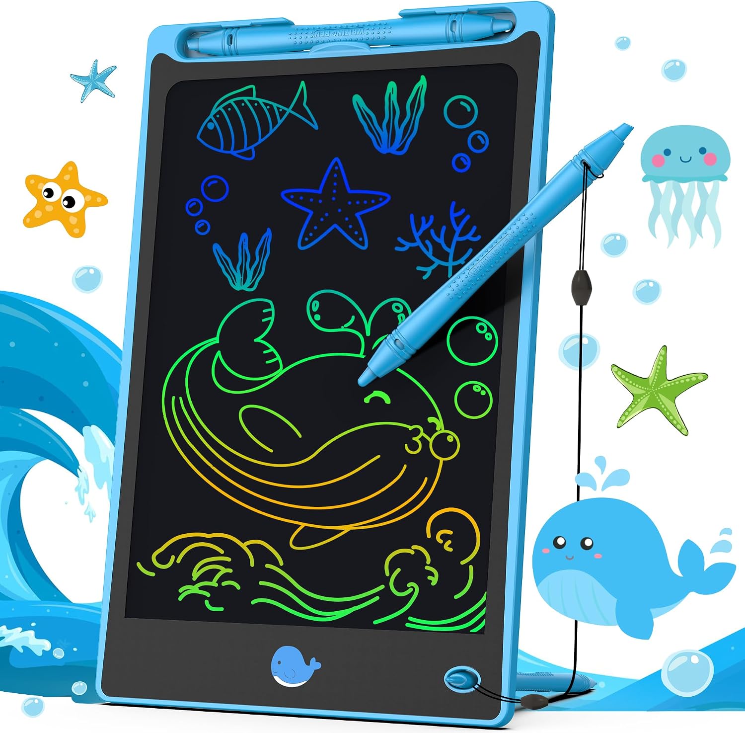 LCD Writing Tablet for Children 8.8 Inch, Toys for Girls Boys Drawing Pad for 3 4 5 6 7 Year Old Kids Toys, Easter Basket Stuffer for Kids, Toddler Gift Doodle Board Travel Essentials