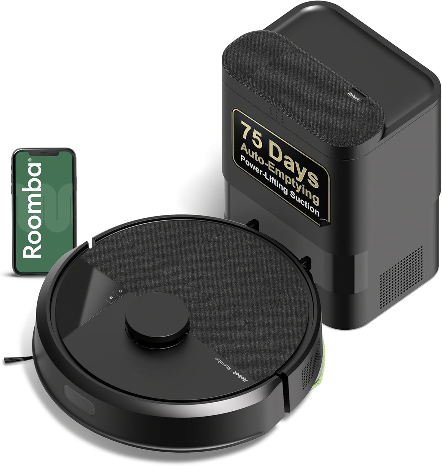 iRobot Roomba 105 Vac Robot Vacuum with AutoEmpty Dock – Self-Empties for 75 Days, Easy to use, Intense Power-Lifting Suction, LiDAR Navigation, Multi-Surface Cleaning, Cleans in Neat Rows | Up to 75-day capacity, LiDAR navigation, intense suction, neat-row cleaning