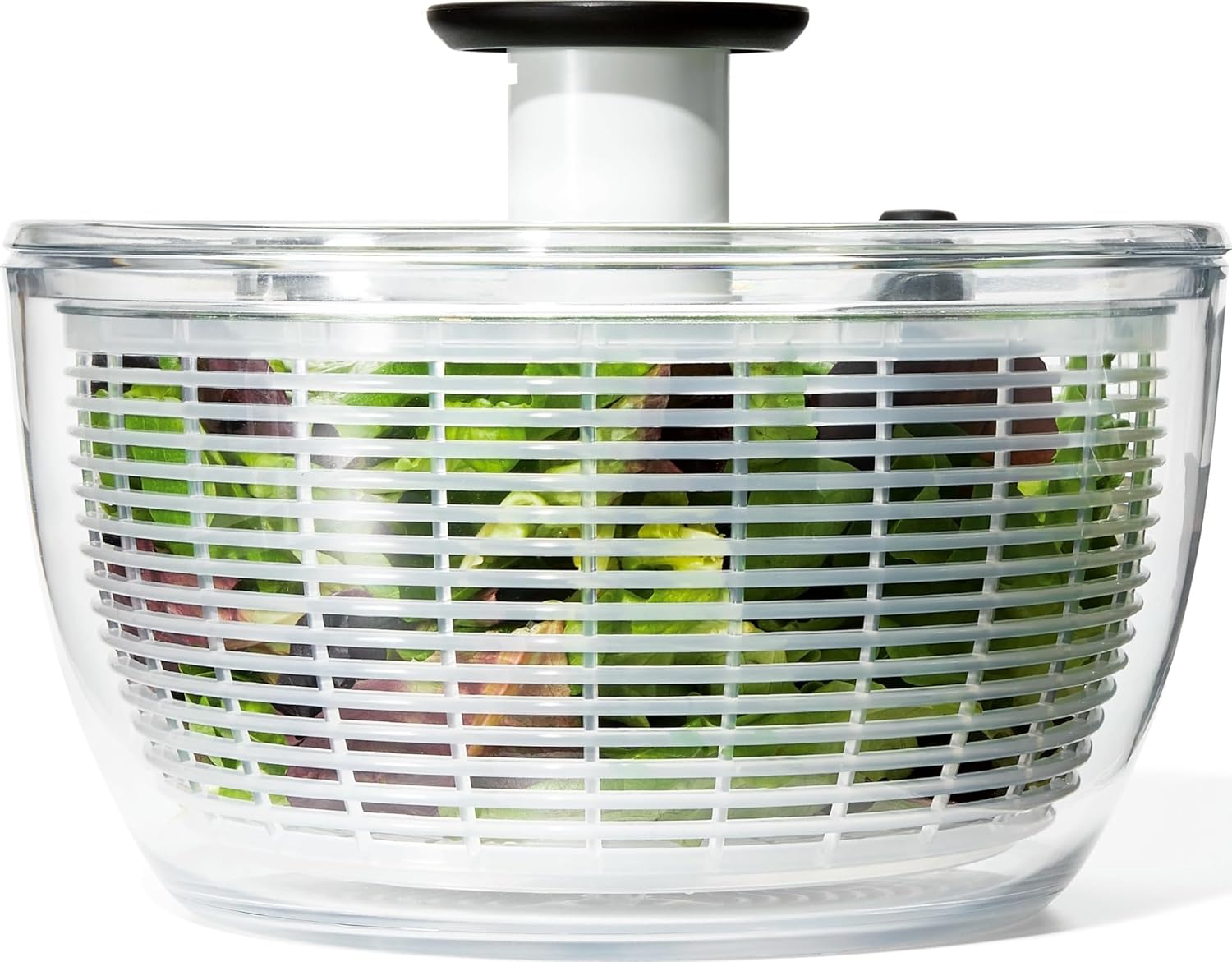 OXO Good Grips Salad Spinner | Lettuce Spinner | Fruit Washer | Fruit Washing Bowl with Strainer | Vegetable Cleaner | Salad Cleaner | Lettuce Washer | 6.22 Quart Capacity | Spin-dry Lettuce, Herbs, Fruit, Vegetables, Non-Slip Base, Large Capacity Bowl, Easy One-Touch Press Pump, Meal Prep