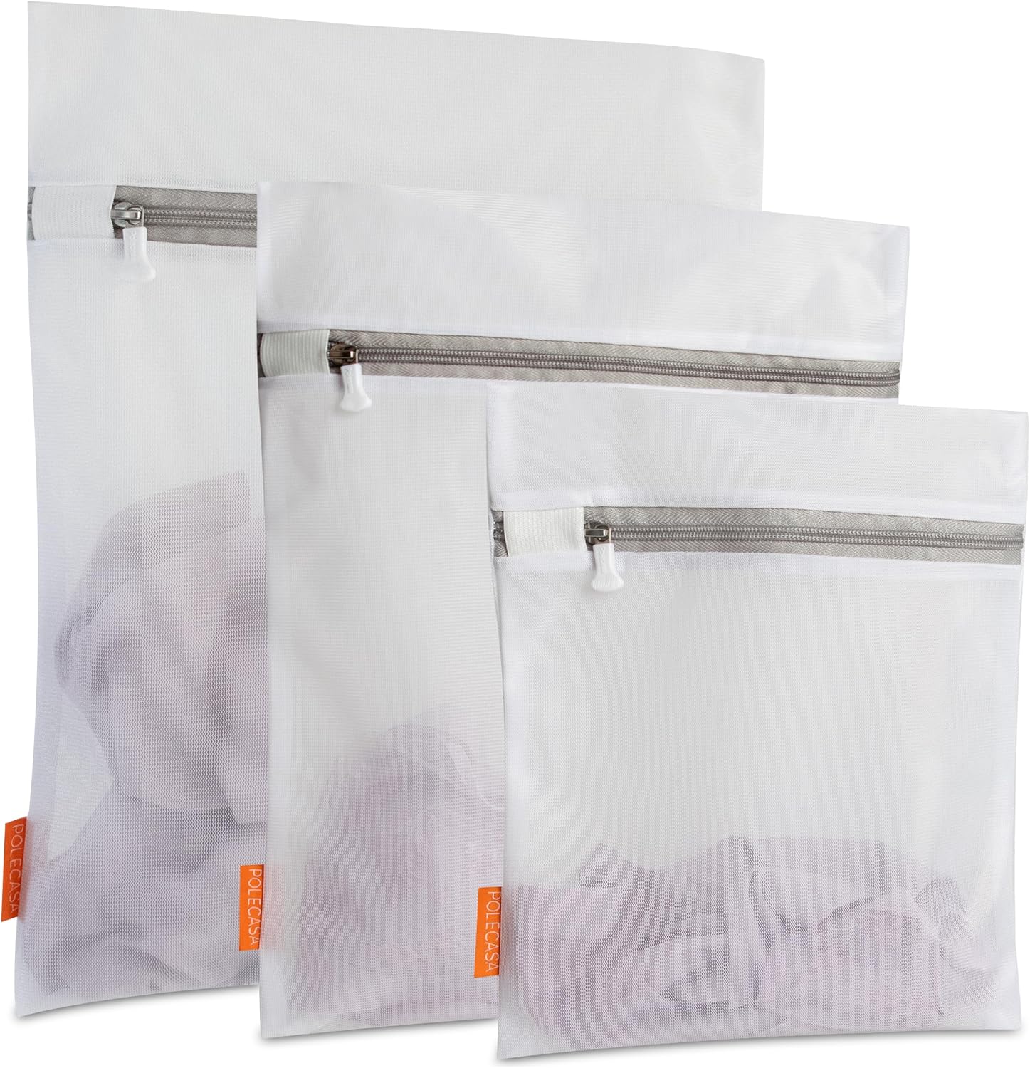 Mesh Laundry Bags 3 Pack (Large, Medium, Small) | Durable Zipper, For Delicates, Lingerie, Bras, Underwear, Protect Garments in Washing Machine