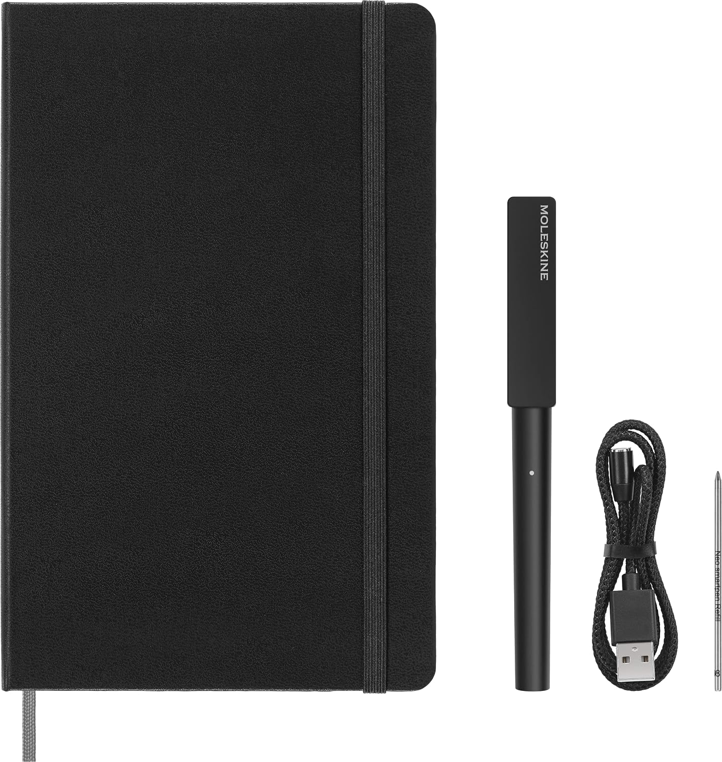 Moleskine Smart Writing Set (2024), Smart Notebook & Smart Pen | 2024 Smart Writing Set with improved battery, Smart Pen, Ncoded notebook, USB cable, refill, and Notes App.