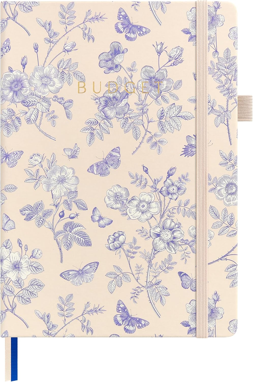 &And Per Se Budget Planner, Budget Book with Expense Tracker Notebook, Undated Financial Planner & Monthly Bill Organizer to Manage Your Money – A5 Hardcover (Blue Flowers)