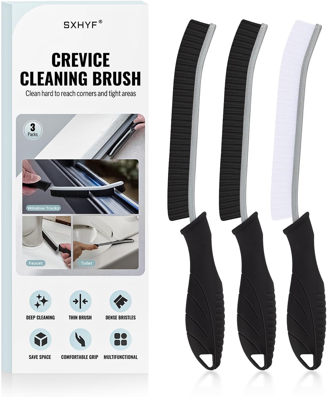 SXhyf Crevice Cleaning Brush – Grout Scrub Brush, House Cleaning Supplies