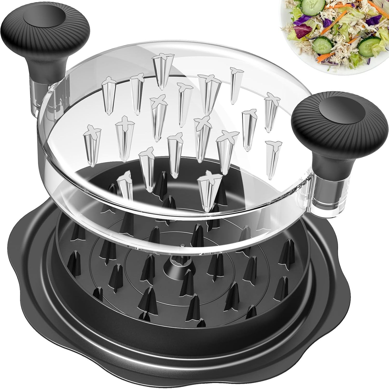 Ukeetap 10″ Pro Large Meat Shredder Tool Twist for Seafood, Chicken, Beef, Black